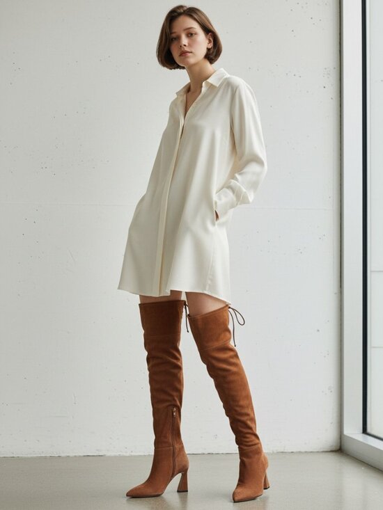 Vince Shoes - Vince Camuto, women brown suede over the knee boots, size 8 NWOT